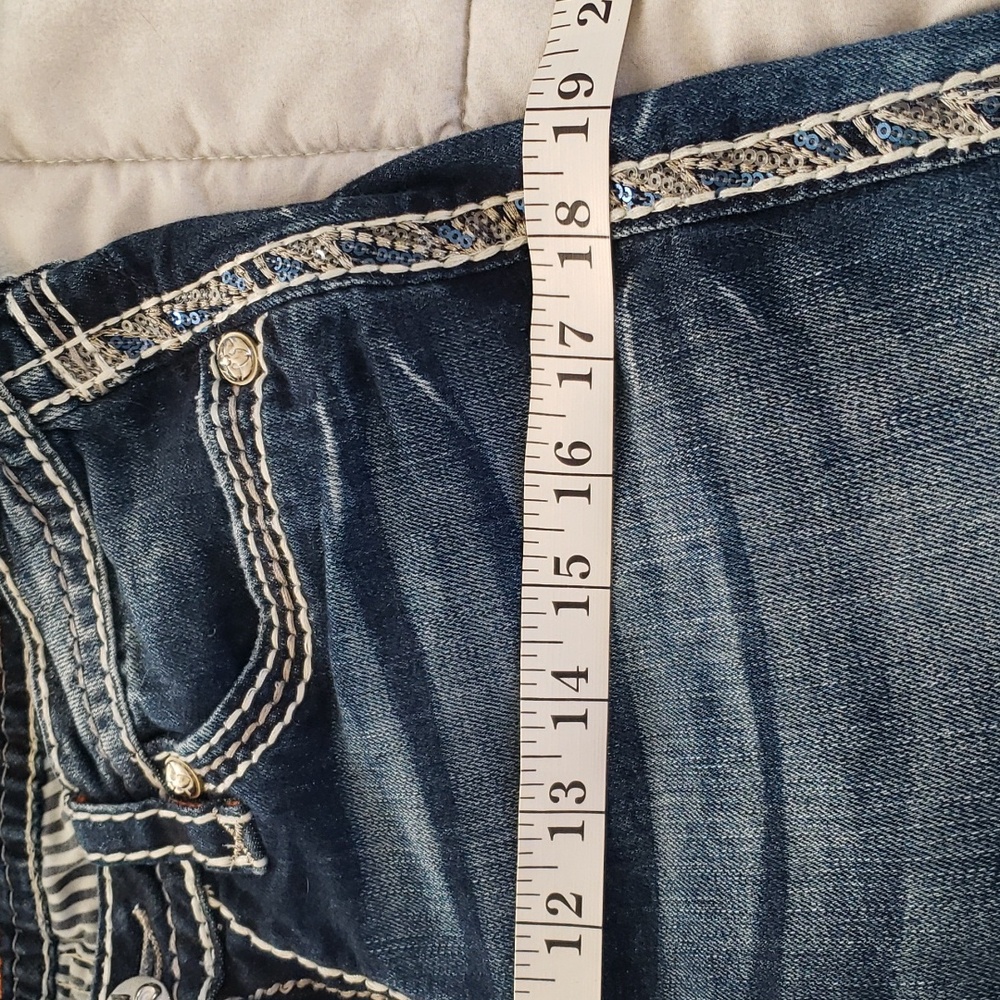 Rock Revival Ginger Easy Fit Jeans 28x30 Bootcut Thick Stitch Western Denim - Picture 16 of 16